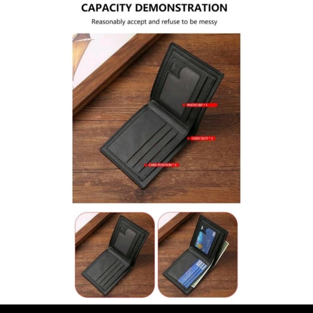 NEW Black Men's Wallet - Picture 2 of 2